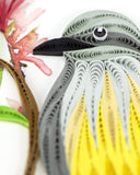 Detail shot of Quilled Western Kingbird Greeting Card
