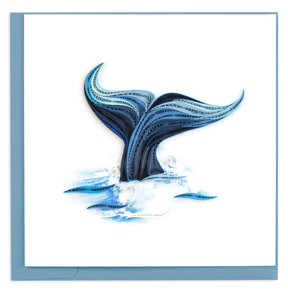 Quilled Whale Tail Greeting Card