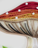 Detail shot of Quilled Wild Mushroom Greeting Card