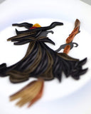 Detail shot of Quilled Witch Card