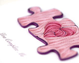Detail shot of Quilled You Complete Me Card