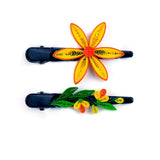 Spring Bouquet Quilled Hair Clips