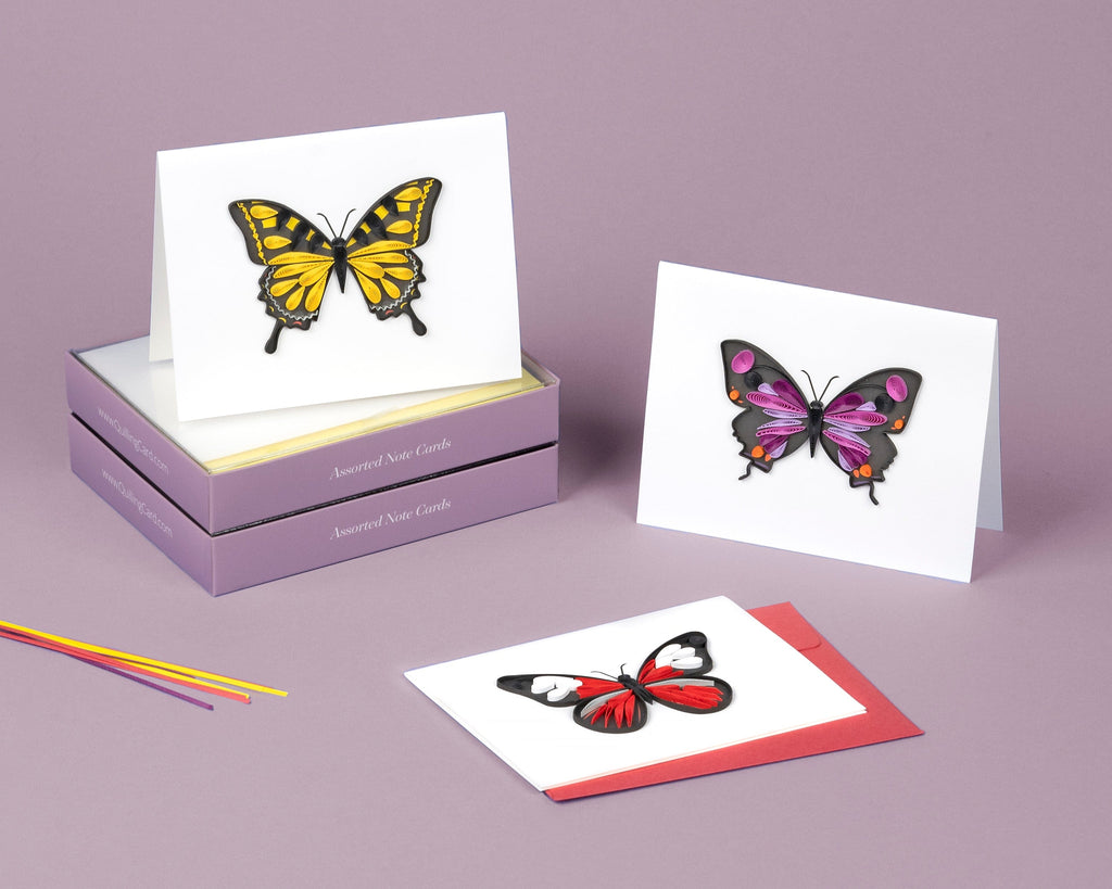 Quilled Butterflies Collection 1 Note Card Box Set Quilling Card