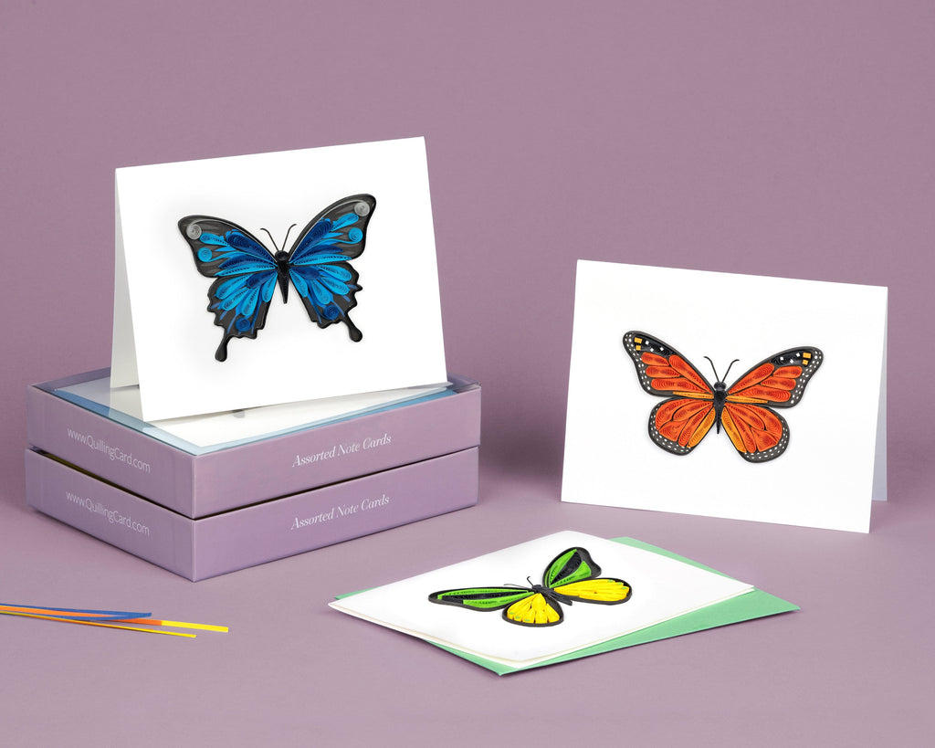 Quilled Butterflies Collection 2 Note Card Box Set Quilling Card