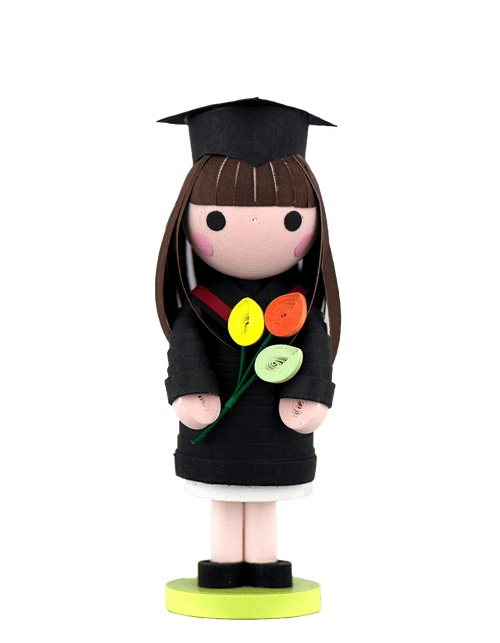 A Quilled Graduation Girl Ornament