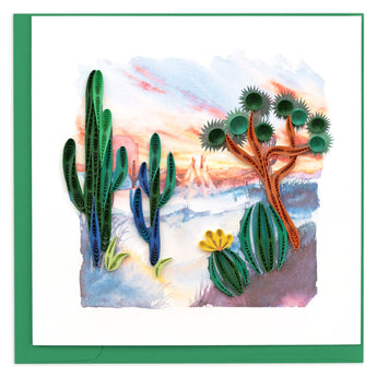 Quilled Desert Landscape Greeting Card - Quilling Card - Greeting Card
