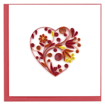 Quilled Heart Greeting Card - Quilling Card - Greeting Card