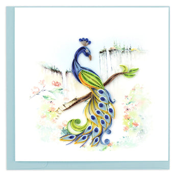 Quilled Posing Peacock Greeting Card - Quilling Card - Greeting Card