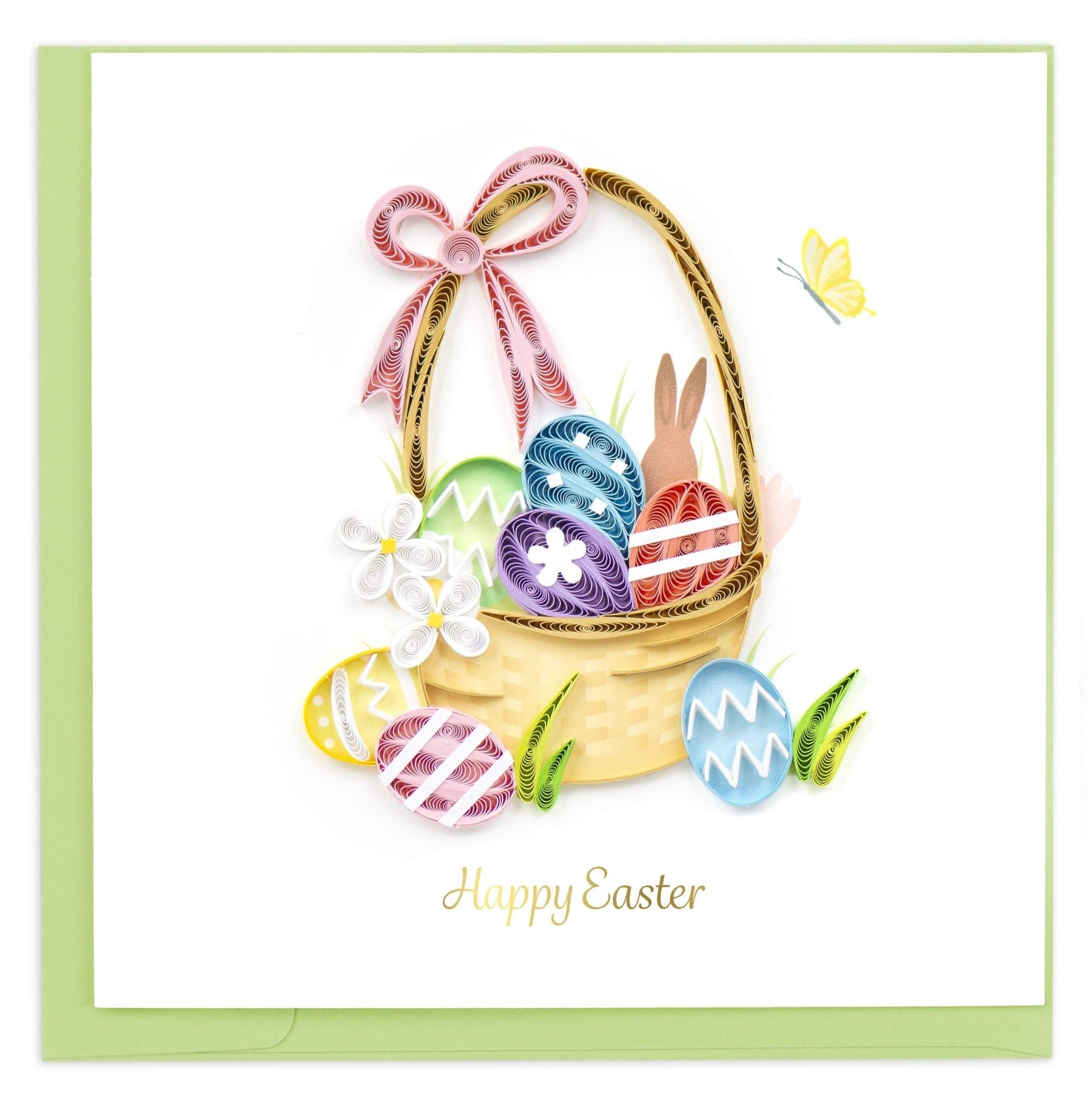 Quilled Easter Basket Greeting Card