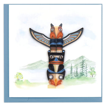 Quilled Totem Pole Greeting Card - Quilling Card - Greeting Card