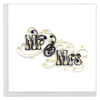 Quilled Mr. & Mrs. Wedding Card - Quilling Card - Greeting Card
