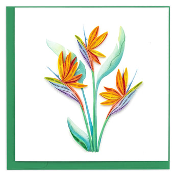 Quilled Bird of Paradise Greeting Card - Quilling Card - Greeting Card