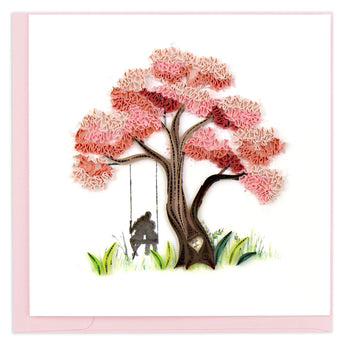 Quilled Blossoming Love Greeting Card - Quilling Card - Greeting Card