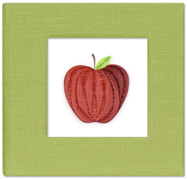 Quilled Apple Sticky Note Pad Cover