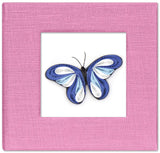 Quilled Blue Butterfly Sticky Note Pad Cover