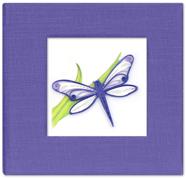 Quilled Purple Dragonfly Sticky Note Pad Cover
