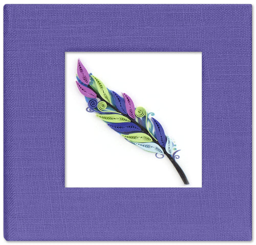 Quilled Feather Sticky Note Pad Cover